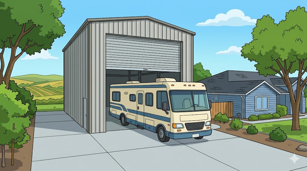 new garage for motor home in paso robles